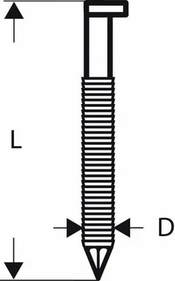 Immagine prodotto di Chiodo a D SN34DK 75RG, 2,8 mm, 75 mm, zincato, scanalato, confezione da 3000 pz