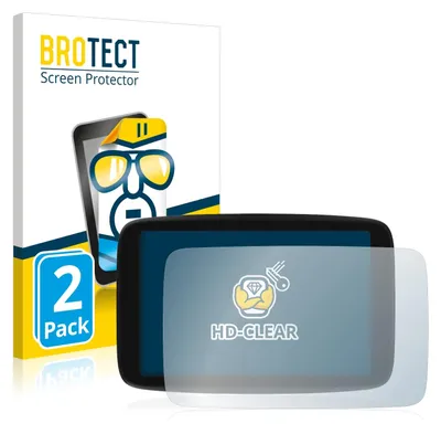 Produktbild von 2x Für TomTom GO Camper Max Schutzfolie BROTECT Displayschutz Display Schutz Folie Klar Transparent