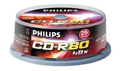 Produktbild von Philips CD-Rohlinge, 80Min, 700MB, Speed 52x, Spindel 25 (Disc)
