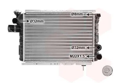 Produktbild von VAN WEZEL 43002009 Kühler Wasserkühler Motorkühler für RENAULT 5 (122)