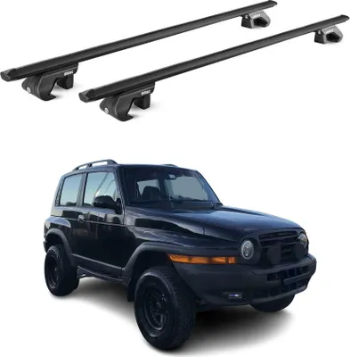 Image de Barres de toit transversales pour Ssangyong Korando 1997-2005 3 P Noir 2x ABE