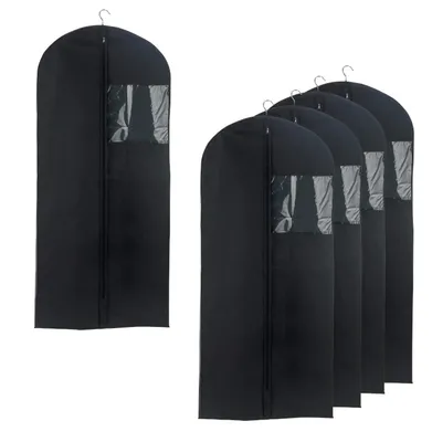 Produktbild von 5x Kleiderhülle 135 x 60 cm Kleidersack Kleiderbezug für Anzug Kleid Jacke Kleidungsaufbewahrung