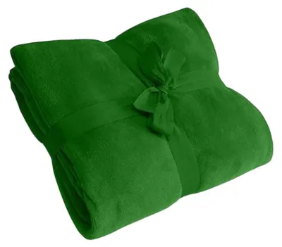 Image de L-Merch - Couverture unie « Microflush » LT5045 (taille unique) (verte)