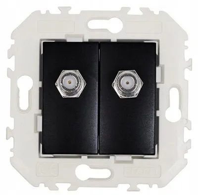 Produktbild von Efapel Quadro45 RTV SAT Steckdose schwarz 45989 KWPM