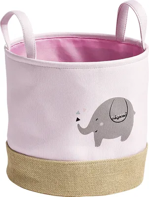 Produktbild von Zeller Present Aufbewahrungskorb Elefant 30x29cm, rosa/natur