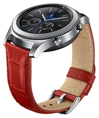 Zdjęcie produktu dla Samsung ET-YSA76, Band, Smartwatch, Czerwony, Samsung, Samsung Gear S3, Skóra
