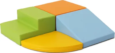 Produktbild von IGLU Soft Play Softbausteine Riesenbausteine Schaumstoffbausteine mit Anti-Rutsch 4 TLG. (Helle Farben)