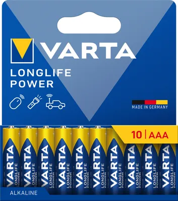 Obrázok produktu pre Varta 04903 121 761, Batéria na jedno použitie, AAA, Alkalický, 1,5 V, 10 kusov, 106,6 mm