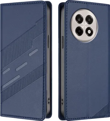 Produktbild von Hülle für OnePlus 13R, Kunstleder Brieftaschen Handyhülle mit Kartenfach und Standfunktion Blau