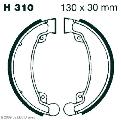 Produktbild von EBC Brakes Bremsbackensatz Trommelbremse für SYM MOTORCYCLES XS H310