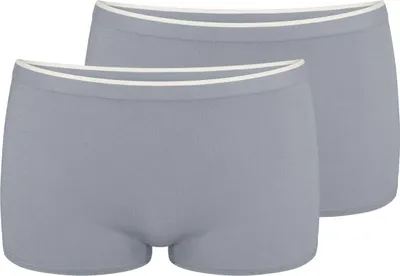 Produktbild von sloggi 2er Pack GO Sense Short Slip Moderner und bequemer Short Slip, Super weich und komfortabel, Mit kleinem Heatseal Markenschriftzug über dem Beinabschluss grau L