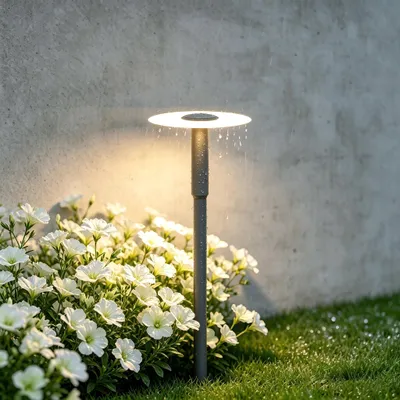 Produktbild von doporro Außenleuchte Wegeleuchten Außen, 6W LED Stehleuchte, 3000K Aussenleuchte Stehlampe, Außenpollerleuchte 80.4CM IP65 Sandgrau dunkel StellaeLights