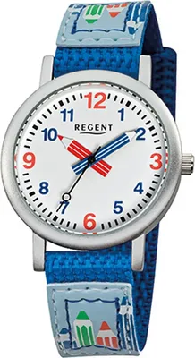 Obrázek produktu pro Regent Textilní dětské hodinky F-731 Quartz Watch Strap Blue D2URF731