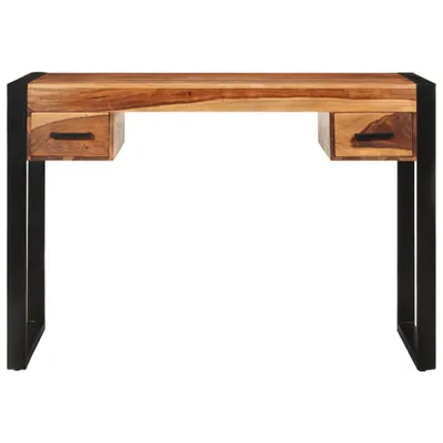 Immagine prodotto di Scrivania con 2 Cassetti 110x50x77cm Legno Massello di Acacia
