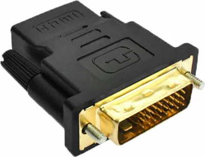 Produktbild von HDMI Buchse > DVI Stecker 24+1 Kabel Adapter 1080P 3D 4K Full HD TV PC Vergoldet