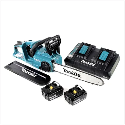 Produktbild von Makita DUC 353 PF2 Akku Kettensäge 36V ( 2x18V ) Brushless 35 cm + 2x 3,0 Ah Akku + Doppelladegerät