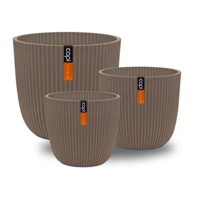 Zdjęcie produktu dla Capi Europe - Zestaw upominkowy Topf kugel Groove 'made with' - Ciepły taupe - Zestaw S