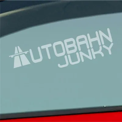 Produktbild von Auto Aufkleber Autobahn Junky Tuning Racing 15x5 cm Milchglas Sticker Heckscheibenaufkleber
