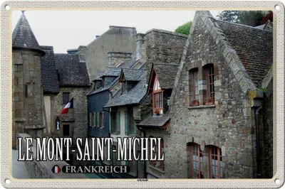 Produktbild von Blechschild Reise 30x20cm Le Mont-Saint-Michel Frankreich Altstadt