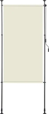 Obrázek produktu pro TolleTour Vertikální markýza Venkovní roleta 120 x 270 cm Balkonová roleta s ruční klikou Ochranná clona Vertikální markýza bez vrtání Ochrana proti slunci Ochrana proti větru Krémová barva