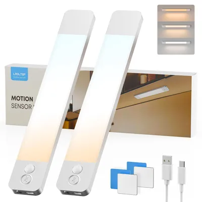 LED-Unterbauleuchte 20 cm, dimmbar, Bewegungssensor, 2 Stück