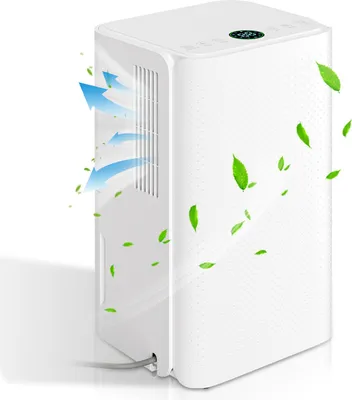 Image de Aopunly Déshumidificateur d'air 16L/jour - Déshumidificateur d'air - Déshumidificateur de construction - Réservoir amovible de 2L pour des pièces jusqu'à 25 m²