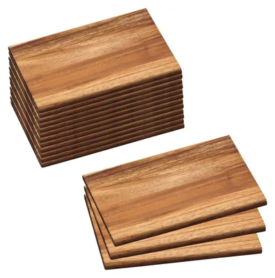 Produktbild von 15 Stück Frühstücksbrettchen, Akazie - 23 x 15cm