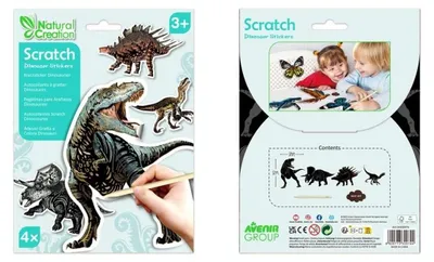 Obrázok produktu pre Nálepky na odškrabávanie – Dinosaury