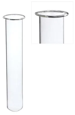 Produktbild von Glas-Reagenzgläser Ø 3 cm, H. 20 cm, mit Ring Ø 4 cm (6 Stück) [IFS-29205]