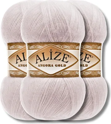 Produktbild von Alize 3x 100g Angora Gold Wolle, Uni, Häkeln, Stricken (168)