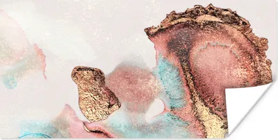 Produktbild von MuchoWow® Poster Tinte - Pastell - Abstrakt 160x80 cm - Foto Poster