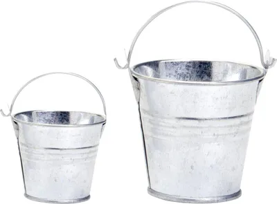 Produktbild von Glorex Eimer aus Metall Ø 8 x 7 cm silber