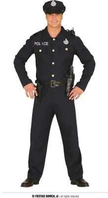 Immagine prodotto di GUIRCA FESTAS GUIRCA Costume da poliziotto uomo adulto taglia M 48-50 GUIRCA