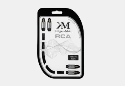 Obrázek produktu pro Kabel Audio Kruger&Matz KM0303 2RCA-2RCA Cinch 0,5m