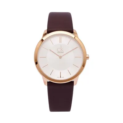 Produktbild von Calvin Klein Herren Uhr Armbanduhr Herrenuhr, Analog , Größe:Einheitsgröße, Farbe:Braun-sattelbraun,gold