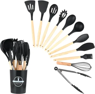 Imagen del producto de Conjunto de utensilios de cocina, de 12 piezas, resistente al calor, de silicona, para la cocina