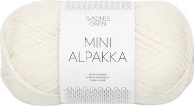 Produktbild von Sandnes Mini Alpakka 50g - Alpakagarn weiß 1001
