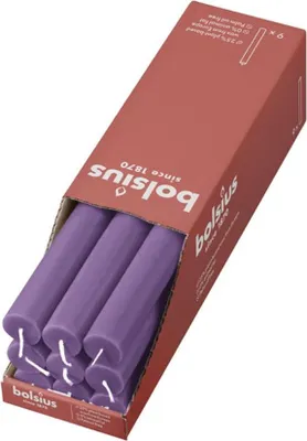 Produktbild von Bolsius Abendkerze Rustikal Vibrant Violet 27 cm - 9 Stück