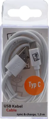 Obrázek produktu pro 2GO USB Lade-/Datenkabel USB Type-C 3.1   1m  weiß PET-Box