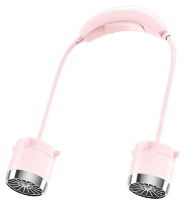 Produktbild von Nackenventilator, USB wiederaufladbar, einstellbarer Luftstrom, Rosa