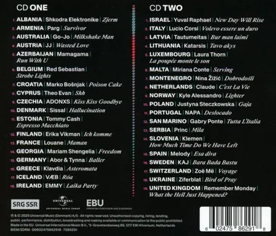 Imagen del producto de Concurso de Canción de Eurovisión, Basilea 2025 (2CD)