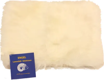 Immagine prodotto di Cuscino di seduta Diana in pelle d'agnello di alta lana bianco 30x40cm