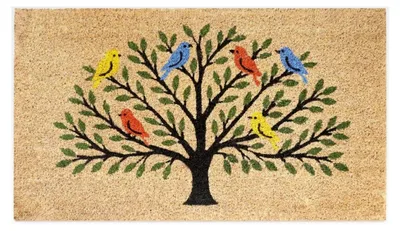Produktbild von Kokos Fußmatte - Vogelbaum - 40x70 cm - Fußmatte für Innen und Außen
