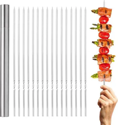 Obrázek produktu pro 20 nerezových grilovacích špízů, 35 cm