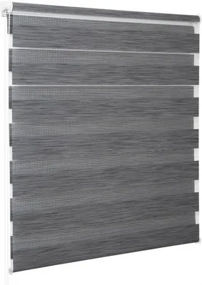 Produktbild von Doppelrollo Klemmfix ohne Bohren für Fenster in Marmor Grau : 85x150 cm Größe: 85x150 cm