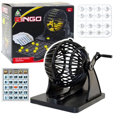 Image de Machine à tirer des cartes, jeu de Bingo familial classique, 80 boules, 20 cartes