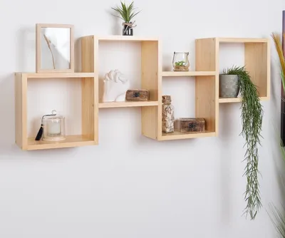 Produktbild von Bücherregal - 130 cm breit, Kiefer Holz-Massiv, Farbe: Natur