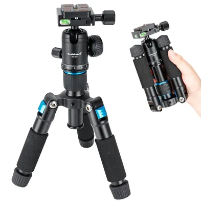 Obrázek produktu pro Přenosný mini stativ, hliníková slitina, výška 51 cm, kulová hlava s možností otáčení o 360 stupňů