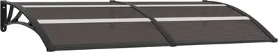 Produktbild von The Living Store Türvordach Schwarz 200×80 cm PC