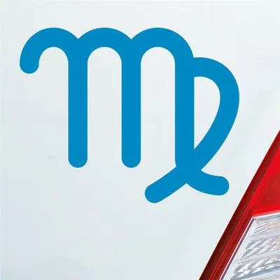 Produktbild von Auto Aufkleber Virgo Jungfrau Sternzeichen Sterne Horoskop 12x10 cm Hellblau Sticker Heckscheibenaufkleber